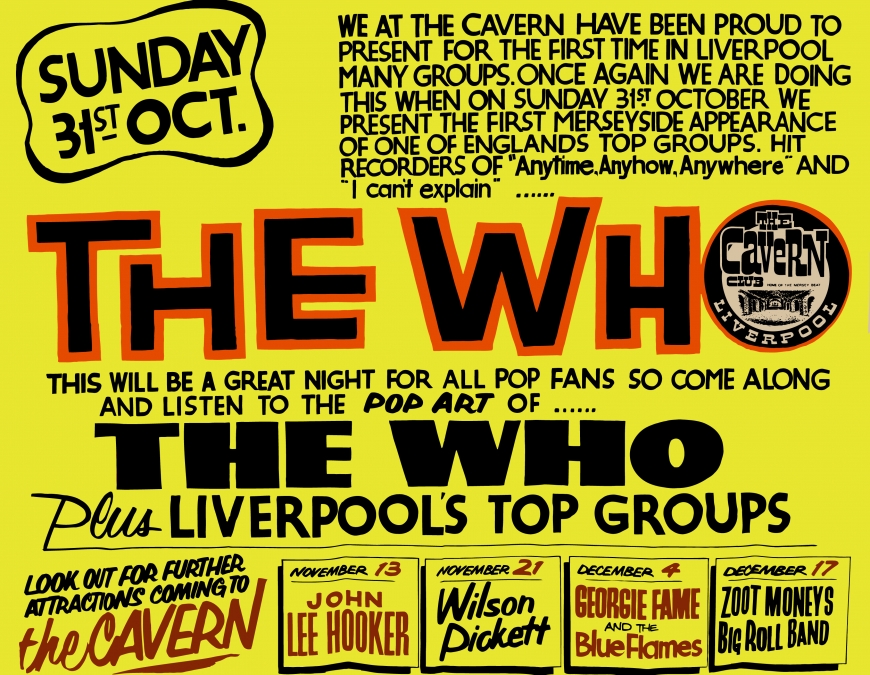 The Who live at Cavern Club poster tin sign - Cavern Club